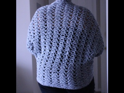 Plus Size Crochet Waist Length Shrug