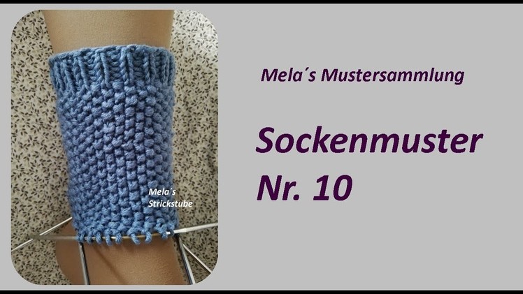 Sockenmuster Nr. 10 - Strickmuster in Runden stricken