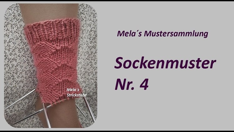 Sockenmuster Nr. 4 - Strickmuster in Runden stricken