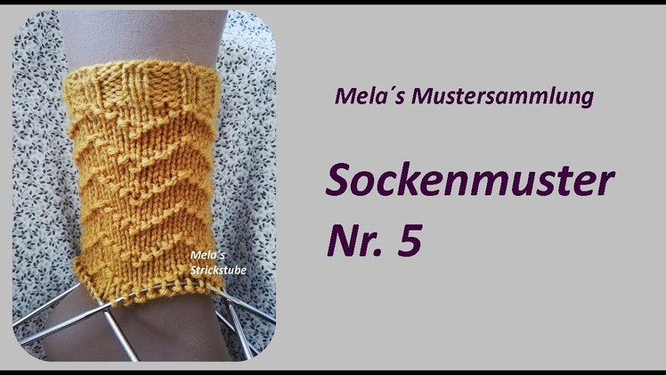 Sockenmuster Nr. 5 - Strickmuster in Runden stricken