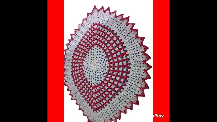 Tapete oval #shorts #crochet #croche #crochê #tapete econômico