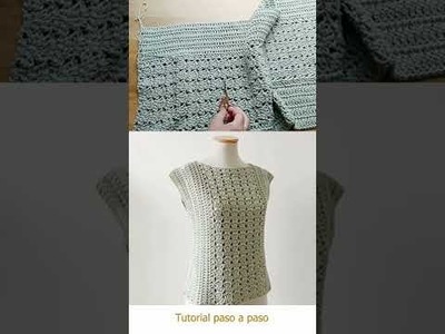 Tutorial de blusa a crochet #shorts