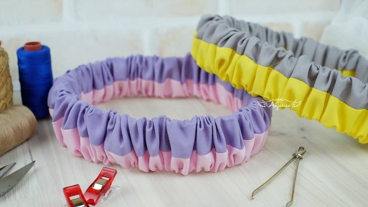 TWO-TONE Elastic Headband for Baby - DIY Scrunchie Headband without Plastic