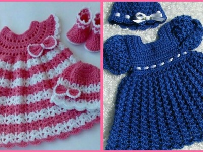 Unique handmade crochet baby dresses 2022 || beautiful design crochet baby dresses