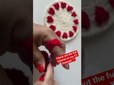 Valentines Crochet Coaster Tutorial Posted Now On My YouTube Channel!