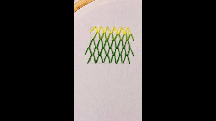 Wave Filling Stitch Tutorial || hand embroidery filling Stitch Tutorial || kaarigari || #shorts