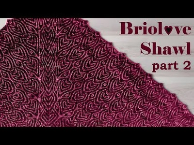 Brioche knitting *Briolove Shawl* Part 2