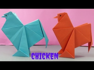 DIY How to Make Origami Hen - Nursery Craft Ideas - Easy instructions for kids
