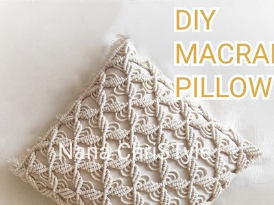 DIY macrame pillow techniques TIME LAPSE