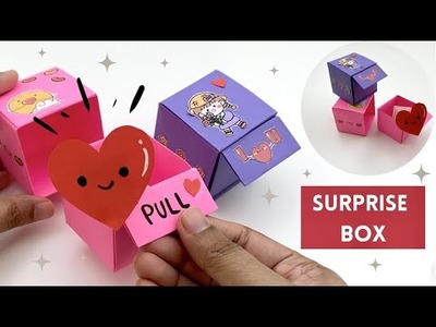 ????DIY - POP OUT Surprise Box ❤️???? | Surprise Gift Box Idea | POP UP Box | Pull Out Gift Box #craft