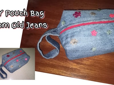 DIY Pouch Bag from Old Jeans | No Sew