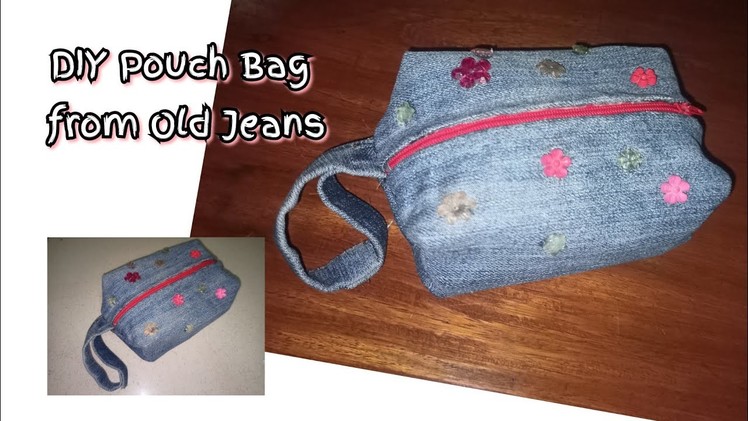 DIY Pouch Bag from Old Jeans | No Sew