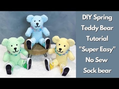 Diy Teddy Bear.No sew teddy bear.how to make a teddy bear.home decor