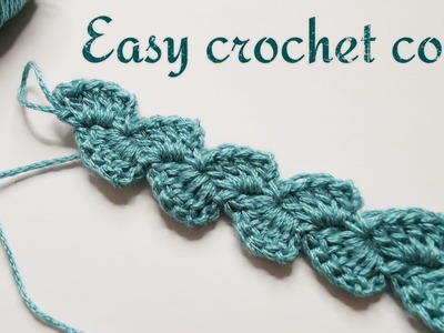 Easy crochet cord. How to crochet edge.