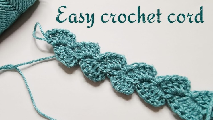 Easy crochet cord. How to crochet edge.