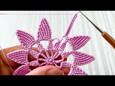 Fantastic Very Easy Crochet Sunflower Motif Pattern ????