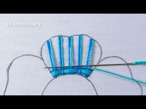 Hand Embroidery Super Unique Flower Design Needle Work With Easy Following Sewing Stitch Tutorial