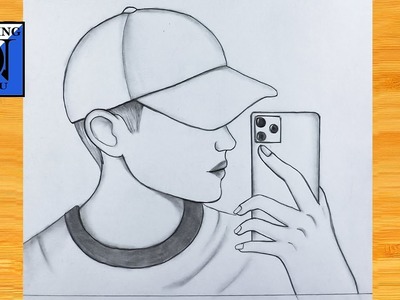 How  to draw A Boy taking a selfie | Pencil sketch for beginners | Easy drawing | simple drawing