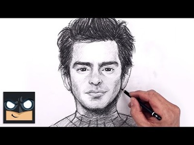 How To Draw Andrew Garfield Spider Man | Sketch Tutorial (Step by Step)