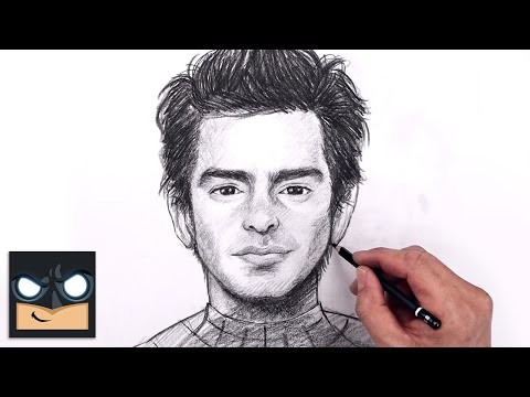 How To Draw Andrew Garfield Spider Man | Sketch Tutorial (Step by Step)