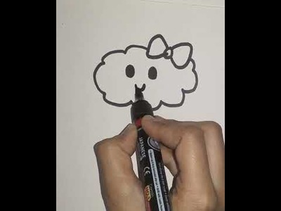 How To Draw Cute easy Cloud☁️