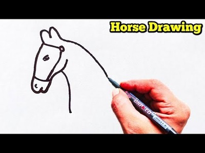 How to Draw Horse Step By Step | Horse Drawing Easy