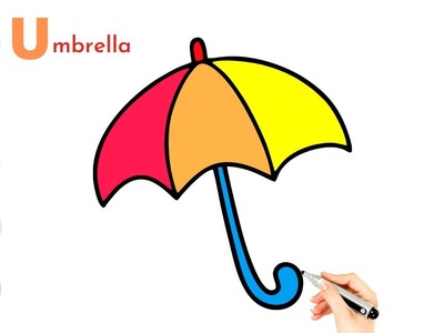 How to Draw  Umbrella☂️| Umbrella Drawing for Kids | Umbrella Art for Kids | Easy Way | Art Gallery