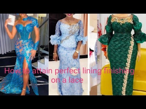 How to easily line a lace fabric part 2