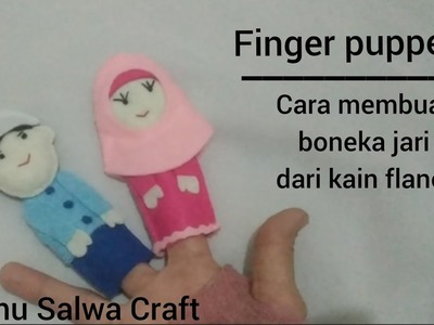 How to make finger puppets||cara membuat boneka jari dari kain flanel