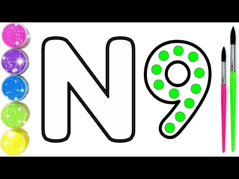 N for Nine????| How To Draw Alphabet N and Coloring | Art for Kids | Step by Step