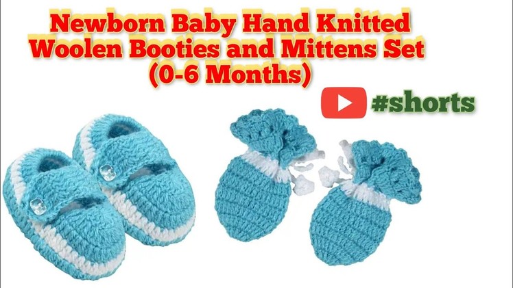 Newborn Baby Woollen Booties and Mittens #shorts #babywinterwear