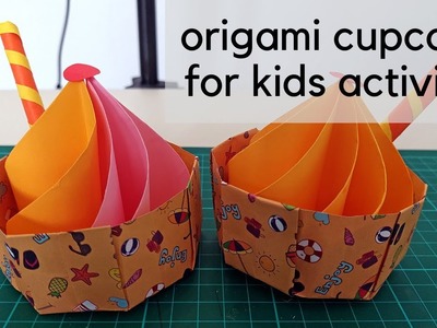 Origami Cupcake For Kids Activity | Origami Cup Cake