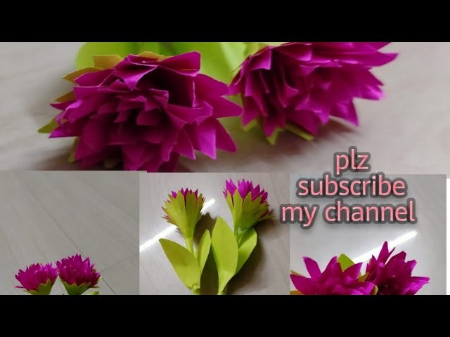 Paper craft #beautiful flowers for flowervas #homedecor purpose