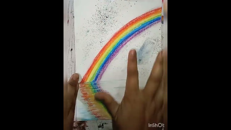 #short #youtubeshorts #trending #rainbow drawing with soft pastel colours