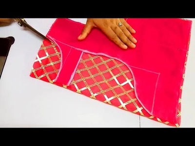 Very popular boat neck blouse design || cutting and stitching back neck design || Blouse design