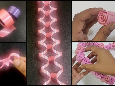 2 Heart Shaped DIY Craft Ideas | Valentines Day Idea | Birthday Party Decoration Ribbon Making