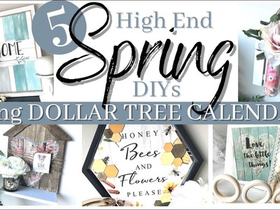 5 *SPRING* DIYs using DOLLAR TREE CALENDARS!! | New HIGH END Spring DIYs