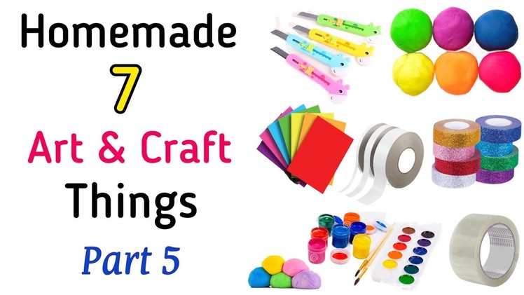 7 homemade craft things.DIY homemade craft kit.homemade craft material kit.how to make craft things