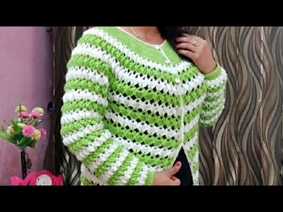 Beautiful Crochet Girl's Sweater( Part 2)