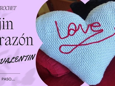 Cojín de Corazón a Crochet | How to crochet a HEART-shaped pillow