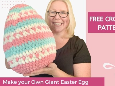 Crochet a Giant Cochet Easter Egg with this free Pattern