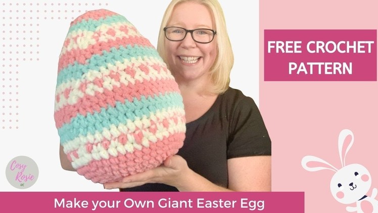 Crochet a Giant Cochet Easter Egg with this free Pattern