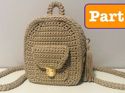 Crochet Backpack, Step by Step, Tutorial - PART 4
