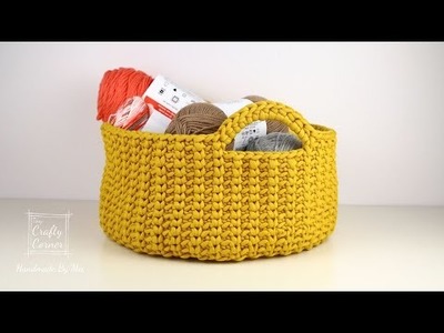 Crochet Easy Basket For Beginners. Storage Basket Tutorial