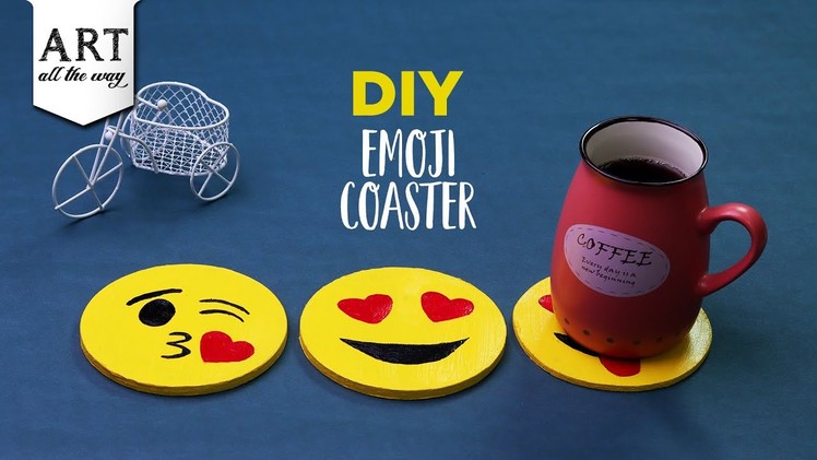 DIY Emoji Coaster | Valentines Day Gift Ideas | Home Decorations | Handmade Coasters | Emoji Crafts
