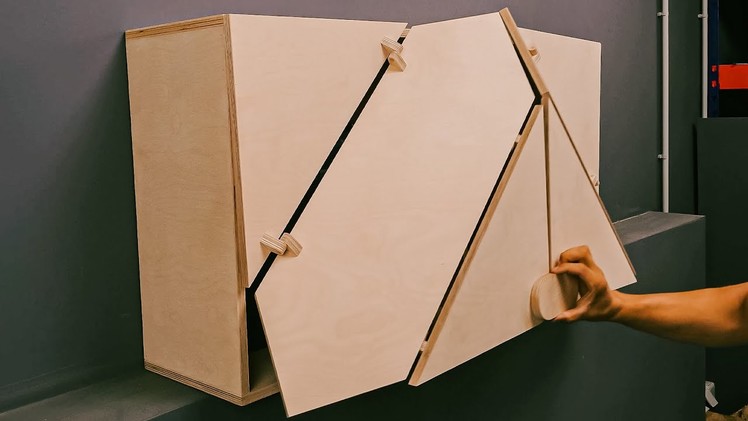 DIY Folding Origami Door & Other Storage Ideas for Your Workshop | Woodworking Project