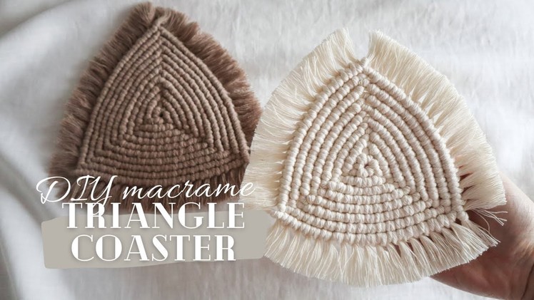 DIY Macramé Coaster • New Design • Triangle Macrame Coaster • Makramee Untersetzer