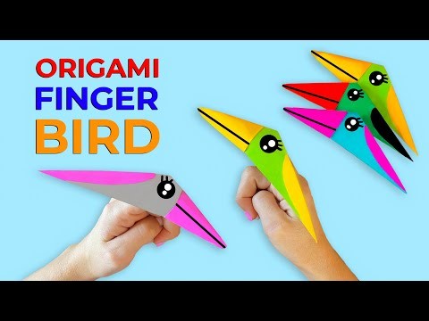 DIY Origami Paper Finger Bird - Easy Origami Tutorial