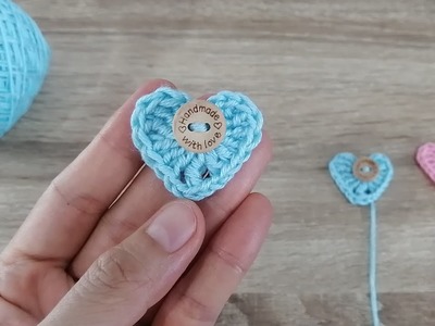 Easy​ Crochet a Button Heart - Step by Step