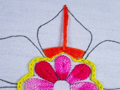 Hand Embroidery Super Easy Unique Flower Design Needle Work With Easy Following Tutorial